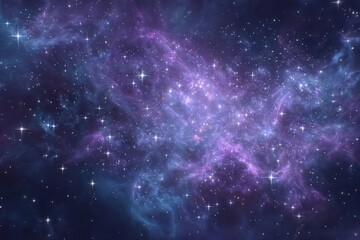 Wall Mural - Mystical cosmic landscape showing stars and nebulae created in the vast space illustrating the beauty and complexity of celestial elements in the universe