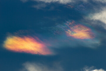 Wall Mural - Beautiful multicolored clouds in the sky. Colorful clouds.