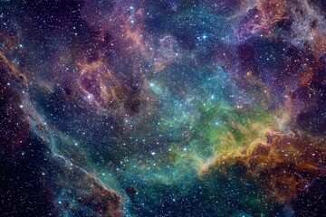 Wall Mural - Colorful Nebulae In Deep Space