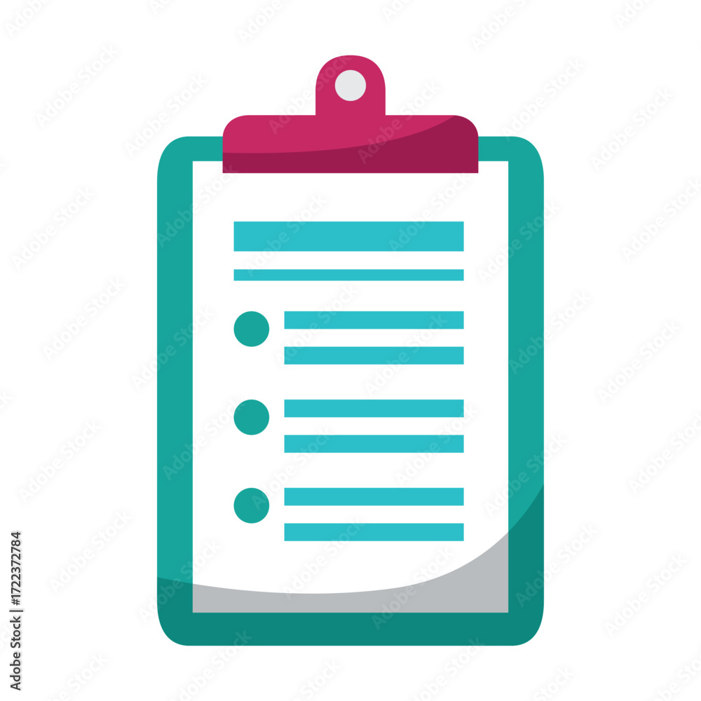 Clipboard with a checklist and bullet points Stock Vector | Adobe Stock