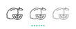 © Bradericon - Lemon icon. Thin line icon vector