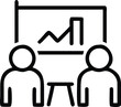 © May Design - Two people and presentation board with graph icon Keywords: icon, people, presentation, graph, chart