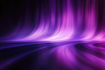 Wall Mural - Abstract vibrant purple and violet glowing curves