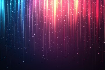 Wall Mural - Vertical neon light streaks on dark background