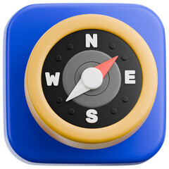 3D Compass Icon