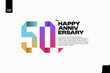 © Artsetya - Number 50 logo icon design, 50th birthday logo number, anniversary 50