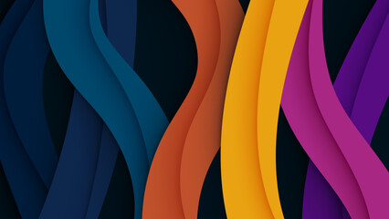 Wall Mural - Abstract colorful background with flowing lines and wave pattern design