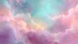 © berkah - Ethereal clouds drift across a soft, dreamy sky, colored in pastel hues and twinkling stars