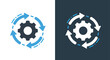 © Ryan - Gear and arrows circular workflow process icon automation and cycle symbol