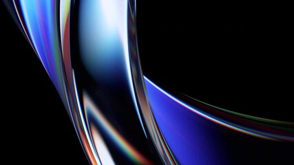 Wall Mural - Abstract animation, background with color dispersion effect, 4k seamless loop video, 3d render