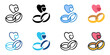 © anilofex - Marriage icon set multiple style collection