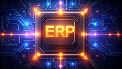 A futuristic computer chip with the acronym 