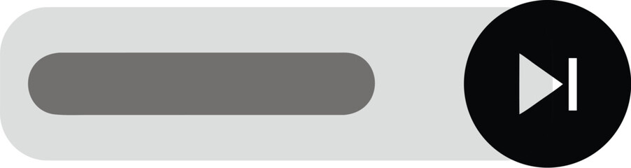 Set of four clean and simple grey vector rectangle buttons for website design, including blank and submit options, with a shiny, glossy illustration