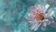 © sloki - Delicate white flower in teal smoke