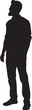 © Curto - vector,silhouette of side view of a man standing looking away