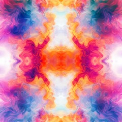 Wall Mural - Colorful abstract painting with a lot of swirls and patterns