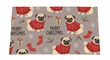 © Mugi - Festive holiday cheer with adorable pugs in red sweaters and merry Christmas wishes for heartwarming Christmas marketing campaigns