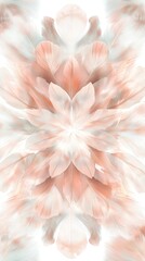 Wall Mural - Flower with a white background. The flower is pink and has a lot of detail. It looks like a feather