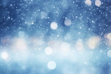 Wall Mural - Cold snow bokeh christmas outdoors nature.