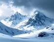 © Arseno - Snowy mountain peaks under dramatic sky (2)