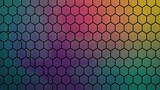 Abstract hexagonal pattern with a colorful gradient background
