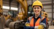 © MDShebJan - Smiling Female Engineer Hard Hat Safety Gear Construction