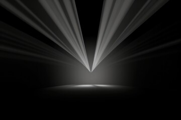 Wall Mural - Spotlight ray backgrounds lighting black.