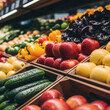 © Lucas - Hortifruti fresco e colorido no supermercado — IA hiper-realista