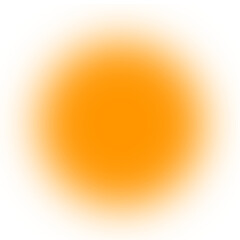 Wall Mural - orange gradient blur circle with soft glow and light beam effect isolated on transparent background 