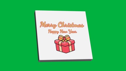 Christmas and new year greetings animation green background