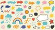 © Hamad Baloch - Childlike Fun Doodle Shapes with Hearts, Rainbows, and Scribbles
