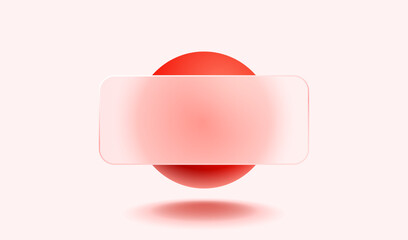 Wall Mural - glass frame with colored spheres on background. vector illustration