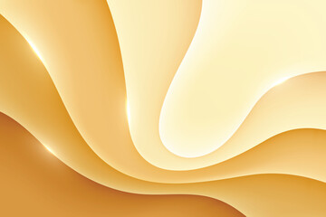 Wall Mural - Abstract golden background with smooth waves and elegant shiny design pattern