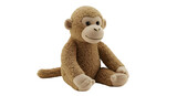 Brown stuffed monkey toy for children isolated PNG with Transparent Background
