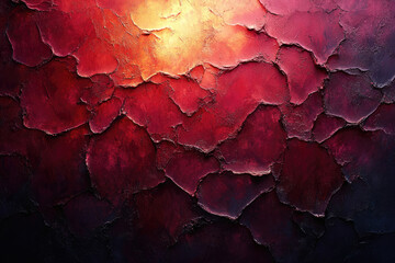 Wall Mural - Decorative Red Banner Background With Radiant Light Effects