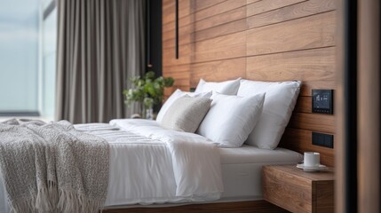 Smart Bedroom Featuring Modern Technology and Automated Lighting