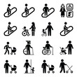 © shohag - People and mobility access icon set