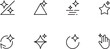 © MR JOKER - Minimalist sparkle icons set for cleanliness, freshness, enhancement, UI design, branding, and digital aesthetics.