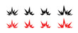 © JunnU studio - Set of explosions icon  vector eps10.