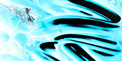 Canvas Print - Ink Symphony: Embracing the Mystical Aura of Liquid Art in Oil
