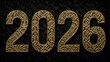 © Harry - Gold-embossed 2026 numerals on dark textured background