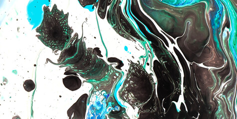 Canvas Print - Transcendent Inks: A Mesmerizing Dive into the World of Liquid Art