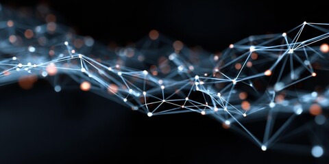 A neural network of a web of and dots.