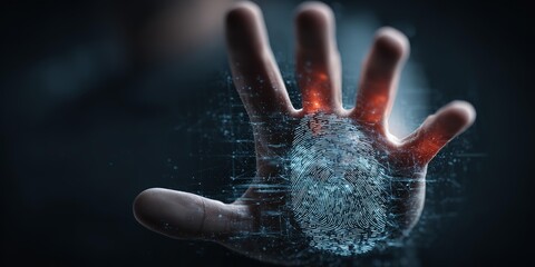A neural network of a web on the human hand