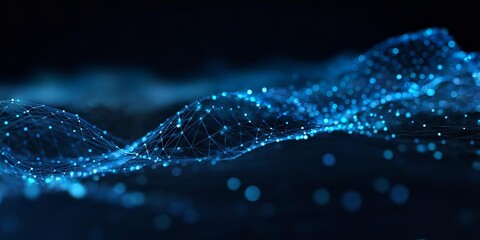 A neural network of a web and dots.