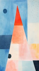 Wall Mural - Birthday hat abstract shape art.