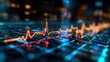 © Dece Std - Abstract circuit board with glowing orange waveform against bokeh lights