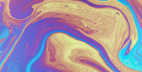 Canvas Print - Luminous Flow: Exploring the Magic of Liquid Art in Oil Paint