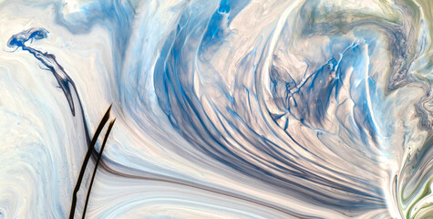 Canvas Print - Enigmatic Elegance: Oil-Painted Liquid Art with Vibrant Translucent Colors