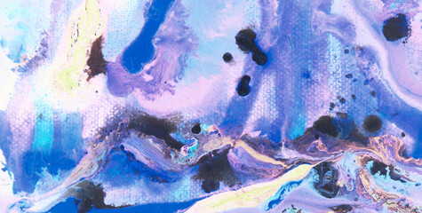 Canvas Print - Enigmatic Elegance: Oil-Painted Liquid Art with Vibrant Translucent Colors